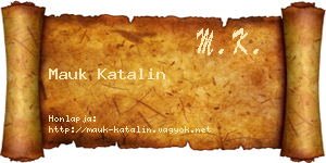 Mauk Katalin névjegykártya